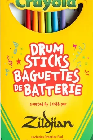 Offre flash - Zildjian Accessories ZKIDS Baguettes Pack Crayola 6 baguettes + pad