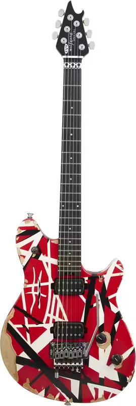 EVH Wolfgang Special Striped Series LTD EBO Red Black and White Aged | Haute qualité