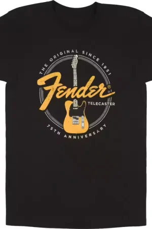 Tout juste disponible | Fender "XXL" T-Shirt 75th Telecaster Vintage Noir