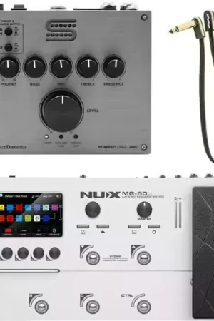 Nux MG-50Li White + Seymour Duncan Power Stage 200 + Câble EBS | Promo exceptionnelle