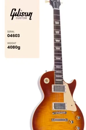 Prix imbattable - Gibson custom Les Paul Standard 1960 Reissue Vos Iced Tea Burst Cs Hrc - STOCK B