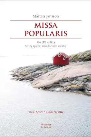 Disponible maintenant - Barenreiter Jansson Marten - Missa Popularis - Vocal Score