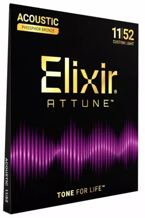 Elixir 21027 Attune, Phosphore Bronze, Custom Light, 11-52 - Produit phare