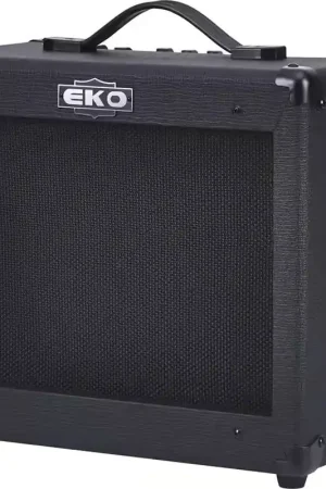 Bon prix - EKO G-BS25 Stealth Black - combo guitare 25W - 2 canaux + reverb