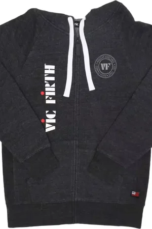 Vic Firth Hoodie Zip Up Logo XS - Stock presque épuisé