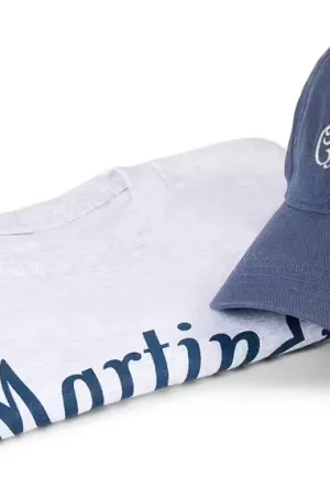 Martin Strings Pack T-shirt + Casquette, gris et bleu M - Retour facile