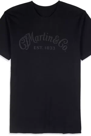 Martin Strings T-shirt Tone-on-Tone noir L - Très apprécié des clients