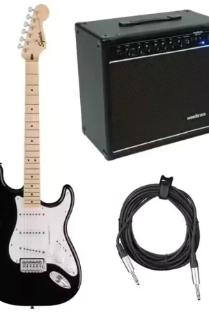 Squier Stratocaster Sonic Mn Black + GE1040 40W - Bon plan