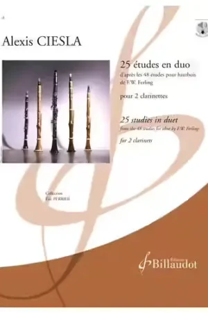 Expédition immédiate | Billaudot 25 Études En Duo Clarinette