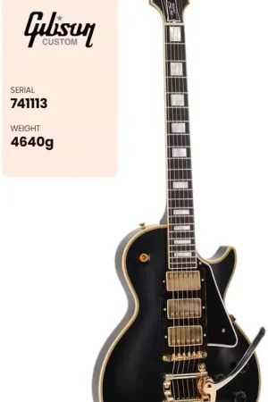 Recommandé - Gibson custom Les Paul Custom 1957 Reissue 3-Pickup Bigsby VOS Ebony CSHR #741113