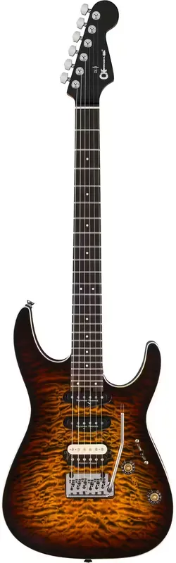 Déstockage | Charvel Pro-Mod Plus Dinky DK24 HSS 2PT EB QM Ebo Amber Tiger Eye