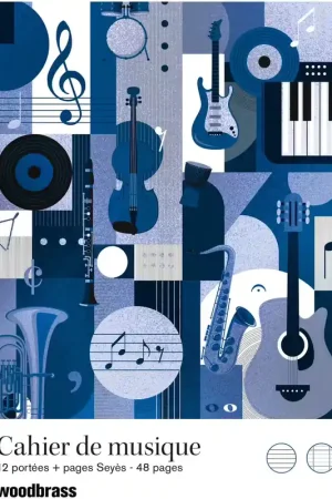 Achetez maintenant | Woodbrass Cahier de musique 12 Portées + pages Seyes - 48 pages