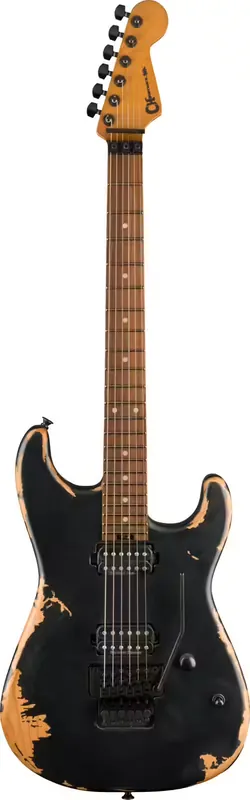 Offre bientôt terminée - Charvel Style 1 FR San Dimas HH Pro-Mod PF Relic Weathered Black - Reconditionné