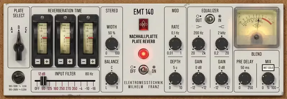 Commandez en ligne - Universal Audio UAD EMT 140 Classic Plate Reverberator