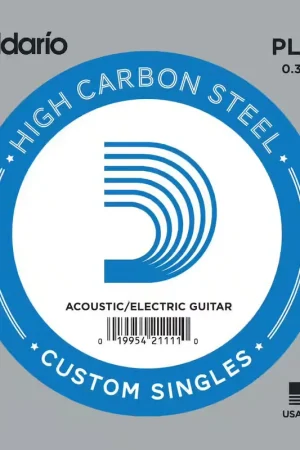 D'addario And Co PL013 Plain Steel Guitar Single String 13 - Tendance