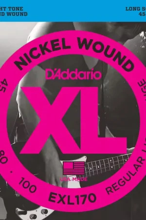 Super offre - D'addario And Co EXL170 Nickel Wound Long Scale Light 45-100