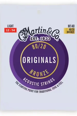 Expédition express | Martin Strings M140 Originals 80/20 Bronze Light 12-54