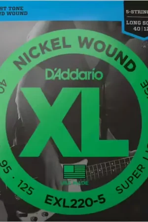 D'addario And Co EXL220-5 Nickel Wound Long Scale Super Light 5C 40-125 | Retour gratuit