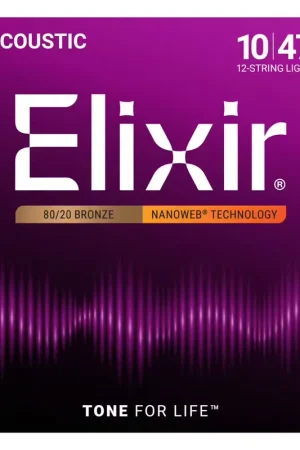 Elixir 11152 Nanoweb 80/20 Bronze 12C Light 10-47 | Qualité supérieure