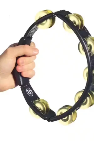 Latin Percussion LP170 - Tambourin Cyclop Noir (cymbalettes Laiton) | Incontournable