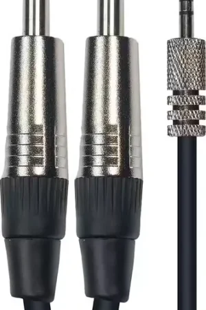 Yellow Cable Cordon 1 Jack Stéréo 3.5 MM 2 Jack 3 M - Remise