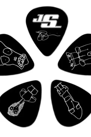 Réduction spéciale | D'addario And Co Joe Satriani Guitar Picks Black 10 Pack Light