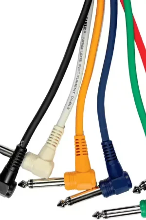 Recommandé - Yellow Cable Cordon Jack Coudé Mono M Jack Coudé Mono M 30 CM - Lot de 6