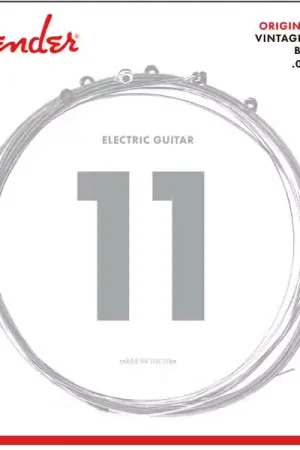 Expédition rapide - Fender ORIGINAL 150 GUITAR STRINGS PURE NICKEL WOUND BALL END 150M .011-.049 GAUGES (6)