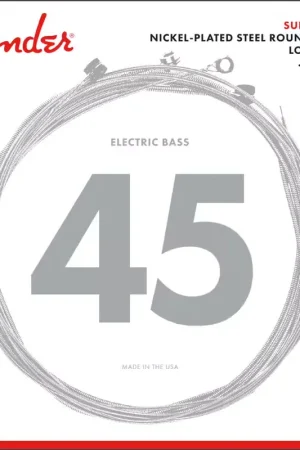 Fender 7250 BASS STRINGS, NICKEL PLATED STEEL, LONG SCALE, 7250M .045-.105 GAUGES, (4) - Ajoutez au panier