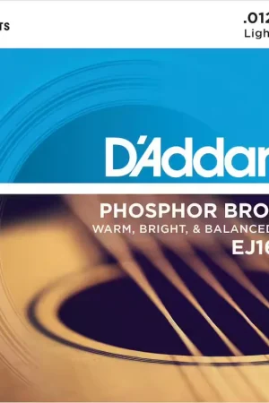 D'addario And Co EJ16 Pack de 3 Phosphor Bronze Light 12-53 - Super offre