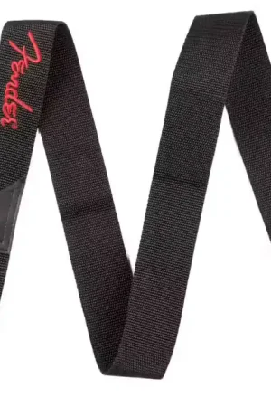 Fender 2" Black Poly Strap W/ Red Logo | Direct fabricant