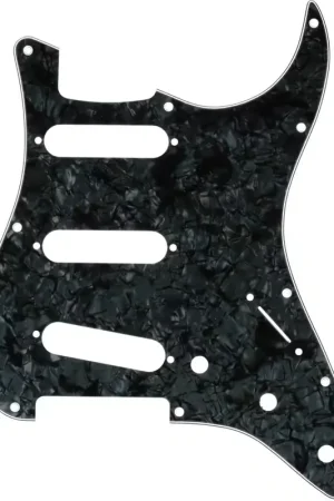 Prix promo - Fender Pickguard Strat SSS Black Pearl