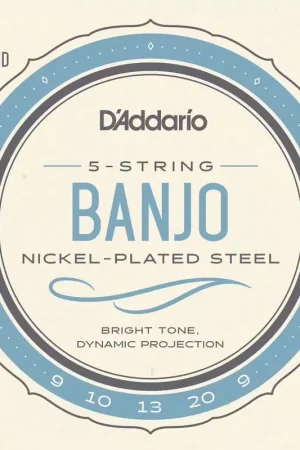 D'addario And Co EJ60 5-string Banjo Strings Nickel Light 9-20 - Disponible maintenant