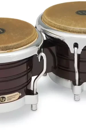 Tout juste disponible | Latin Percussion LP201AX/2DW - Bongos Generation II - Lie De Vin
