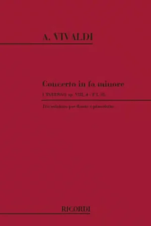 Ricordi VIVALDI A. - CONCERTI IN FA MIN.' L'INVERNO' OP.VIII N. 4 RV 297 - FLUTE ET PIANO - Prix imbattable