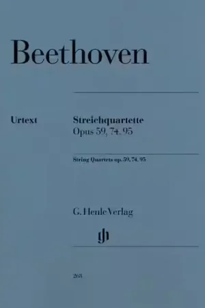 Henle Verlag Beethoven L.V. - String Quets Op. 59 74 95 | Bientôt épuisé