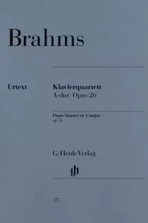 Henle Verlag Brahms J. - Piano Quartet A Major Op. 26 | Satisfait ou remboursé