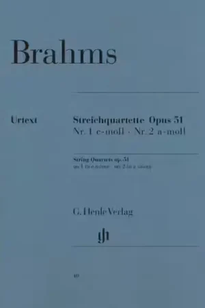 Henle Verlag Brahms J. - String Quartets In C Minor And A Minor Op. 51 | Commandez en ligne