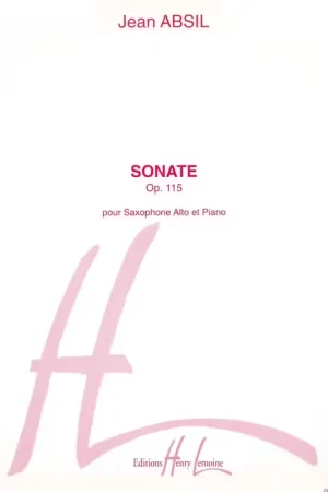 Stock presque épuisé | Lemoine Absil - Sonate Op.115 - Saxophone Mib et Piano