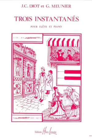 Excellente qualité - Lemoine Meunier/diot - Instantanés (3) Flûte/po - Flûte et Piano