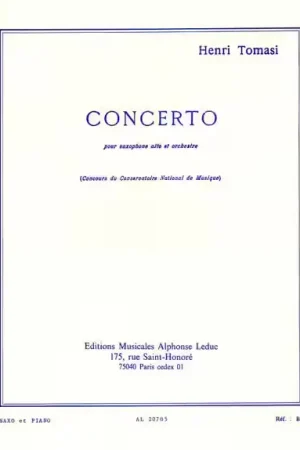 Leduc Tomasi Henri - Concerto Pour Saxophone Alto et Orchestre | Qualité premium