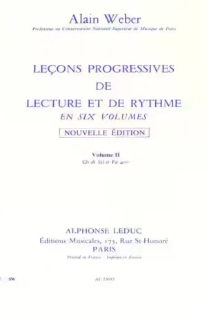 Leduc WEBER AL. - LEÇONS PROGRESSIVES DE LECTURE ET DE RYTHME VOL.2 | Promo exceptionnelle