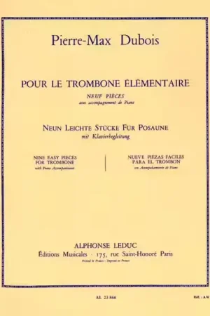 Leduc Dubois Pierre Max - Pour Le Trombone Elementaire | Se termine bientôt