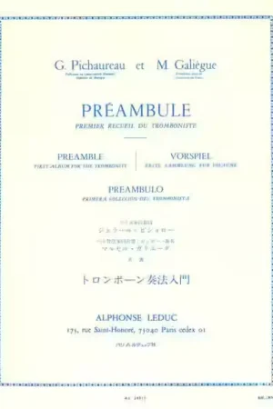 Leduc Galiegue & Pichaureau - Preambule - Trombone - Livraison express