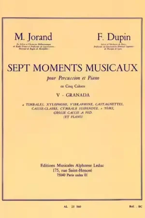 Produit phare | Leduc Jorand / Dupin - 7 Moments Musicaux Vol.5. Percussion