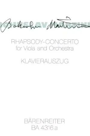Barenreiter Minu Bohuslav - Rhapsody Concerto - Alto Piano | Bien noté