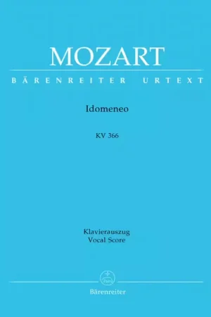 Disponible à la commande - Barenreiter Mozart W.a. - Idomeneo KV 366 - Vocal Score