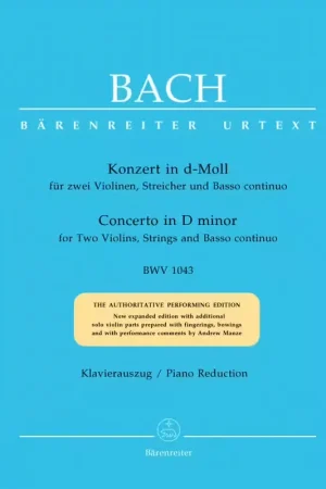 Produit phare | Barenreiter J.S. - Concerto En Re Mineur Bwv 1043 Pour 2 Violons Cordes Et Basse Continue