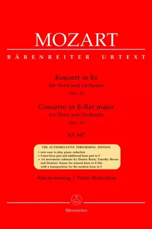 Top des ventes - Barenreiter Moz W.A. - Concerto N°3 En Mib Majeur Kv 447 Pour Cor Et Orchestre - Cor Piano