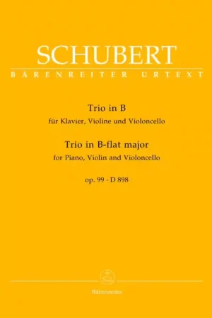 Barenreiter Schubert Franz - Trio B Flat Op.99 - Violin Cello And Piano - Coup de cœur